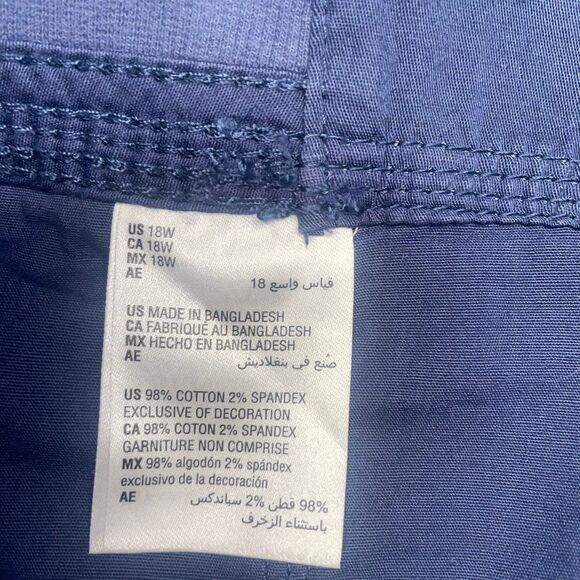 Style & Co 18W Cargo Capri Midrise Bungee  Comfort Waist Pockets Nautical Beachy - Picture 11 of 12